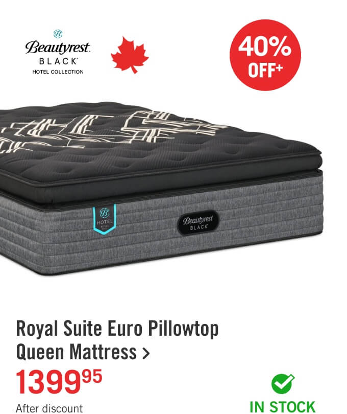 Royal Suite Euro Pillowtop Queen Mattress.