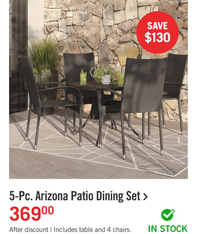 5-Pc. Arizona Patio Dining Set.