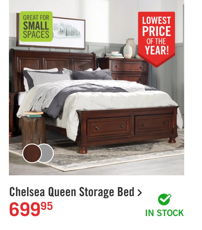 Chelsea Queen Storage Bed.