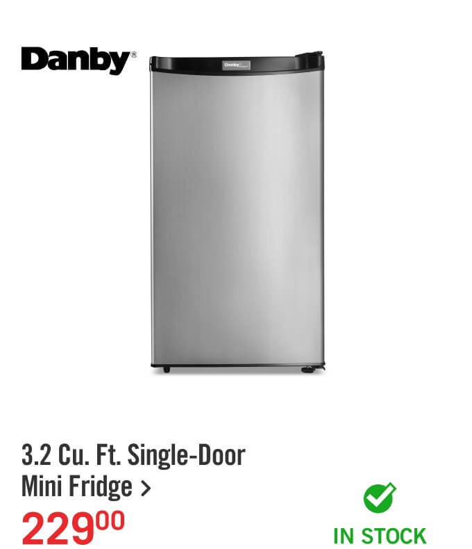 3.2 Cu. Ft. Single-Door Mini Fridge.