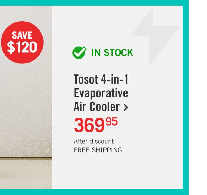 Tosot 4-in-1 Evaporative Air Cooler.