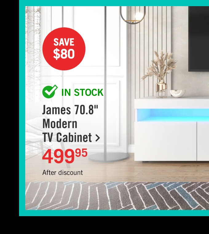 James 70.8" Modern TV Cabinet.