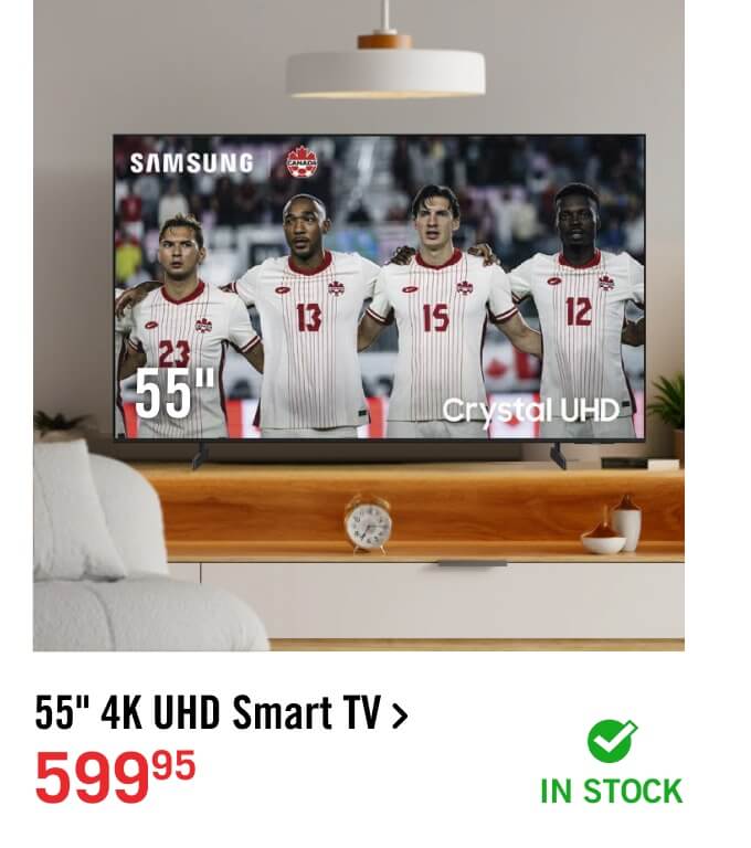 55" 4K UHD Smart TV.