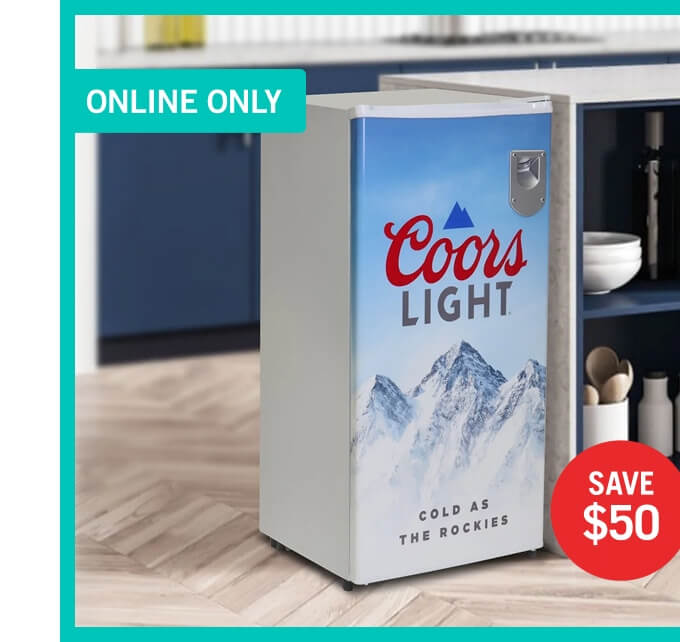 Coors Light 90 Liter Compressor Compact Refrigerator.