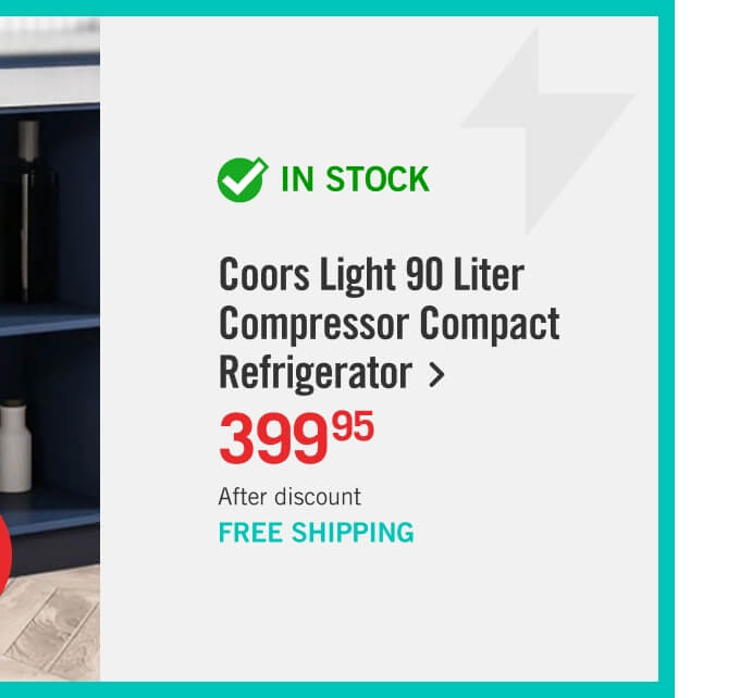 Coors Light 90 Liter Compressor Compact Refrigerator.