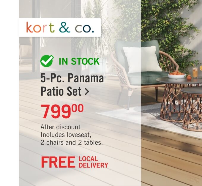 5-Pc. Panama Patio Conversation Set.