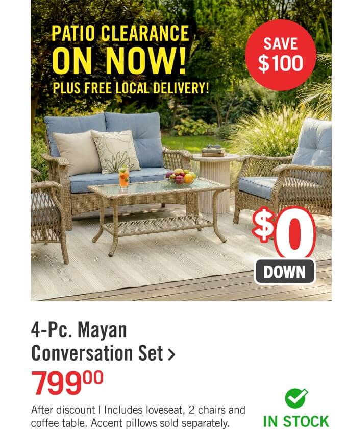 4-Pc. Mayan Patio Set.
