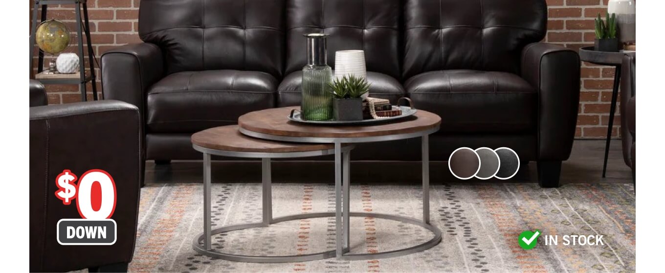 85" Curt Genuine Leather Sofa.