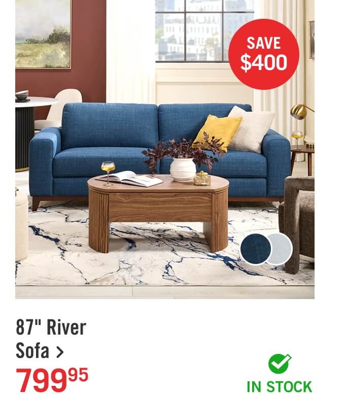 87" River Sofa.