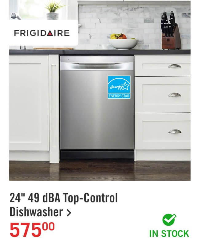49 dBA Top-Control Dishwasher.