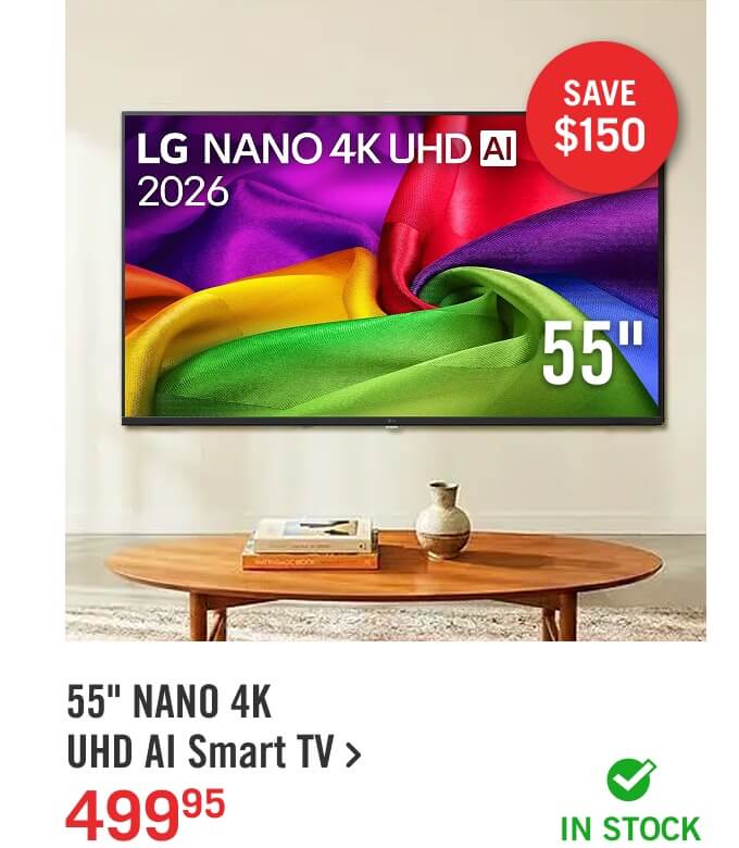 55" NANO 4K UHD AI Smart TV.
