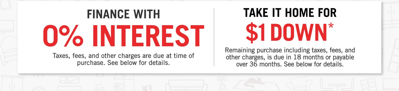 Finance with 0% interest.