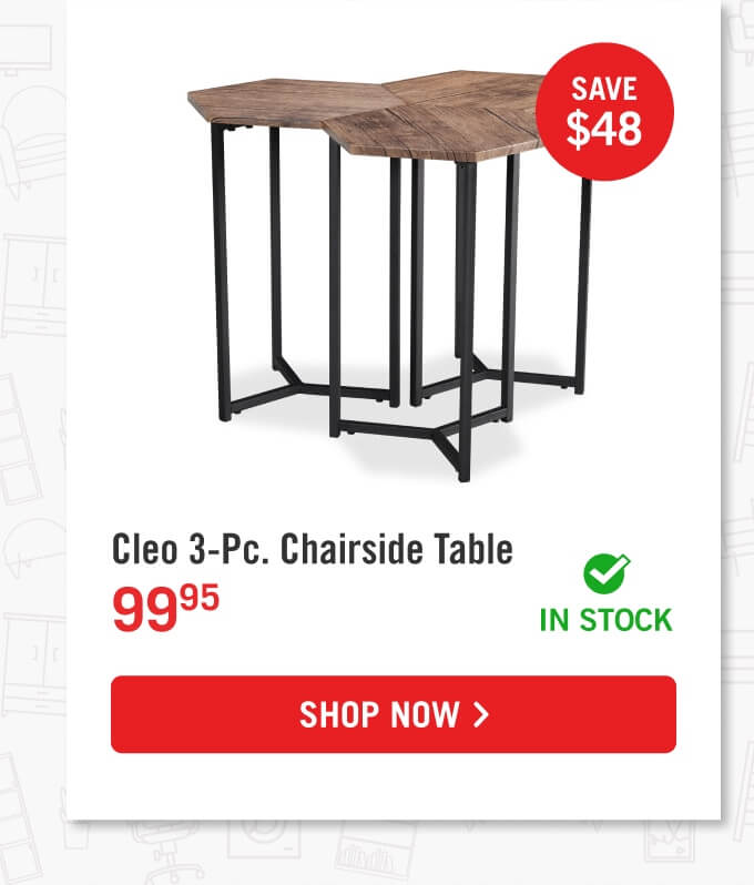 Cleo 3-Pc. Chairside Table.