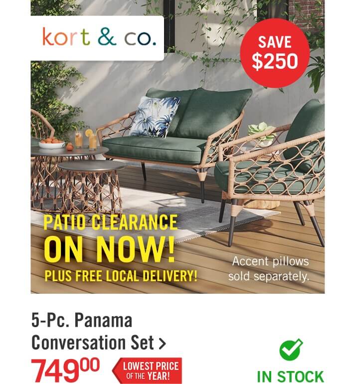 Panama 5-Piece Outdoor Patio Set.
