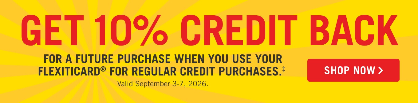 Get 10% credit back.