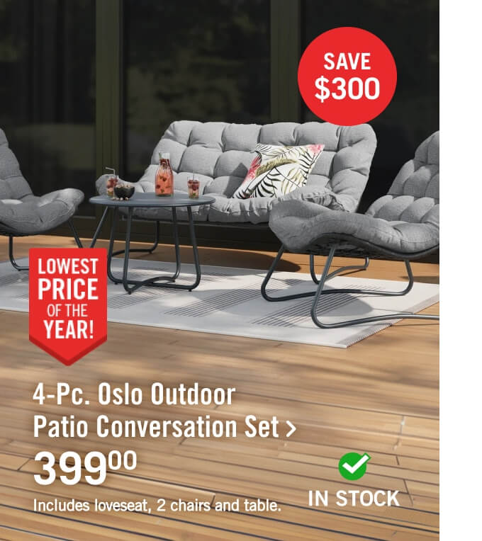4-Pc. Oslo Patio Conversation Set.