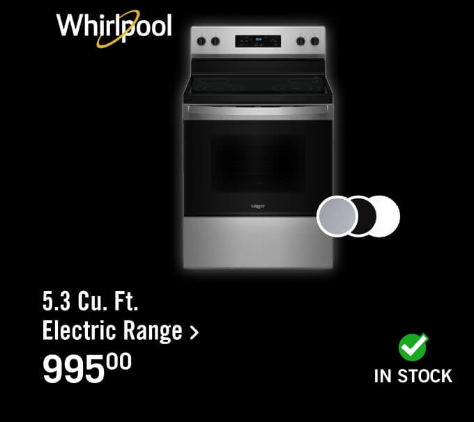 5.3 Cu. Ft. Electric Range.