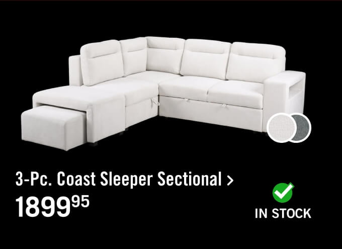 3-Pc. Coast Sleeper Sectional.