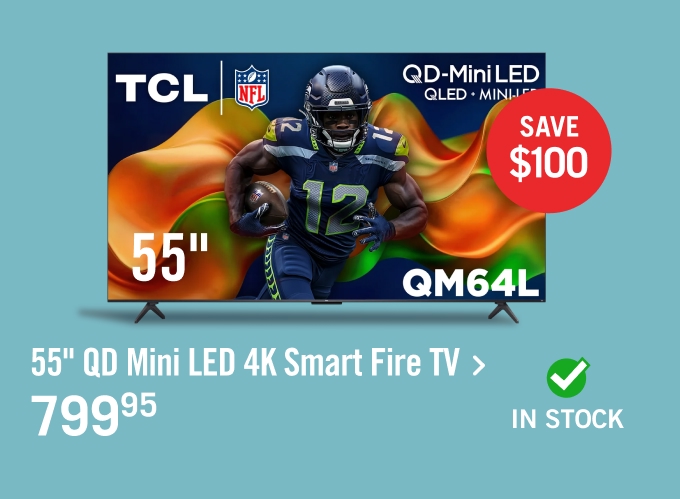 55" QD Mini LED 4K Smart Fire TV.