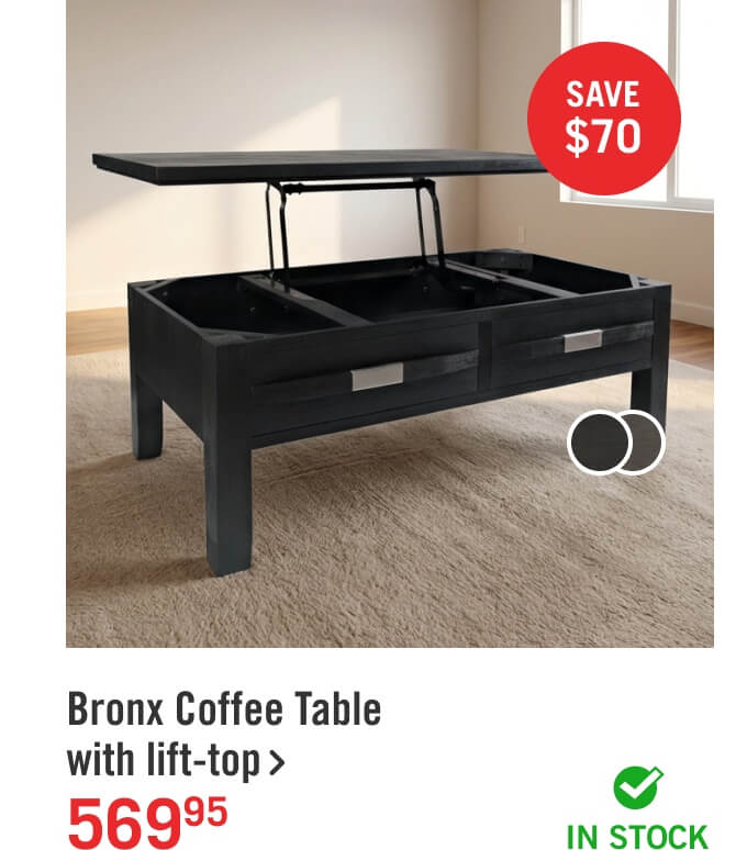 Bronx Coffee Table with lift-top.
