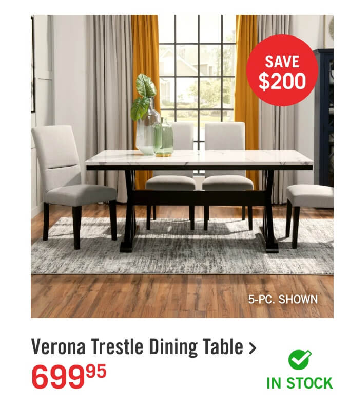Verona Trestle Dining Table.