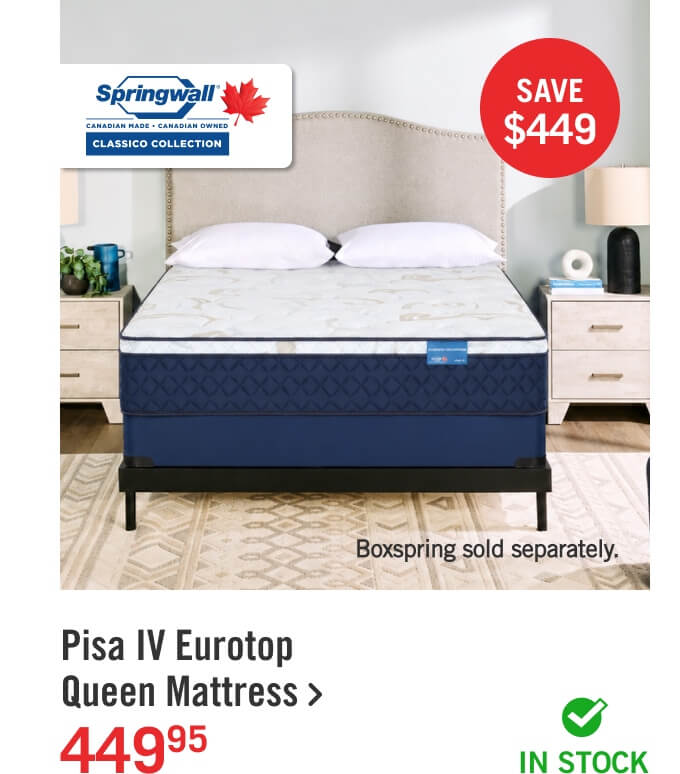Pisa IV Eurotop Queen Mattress.