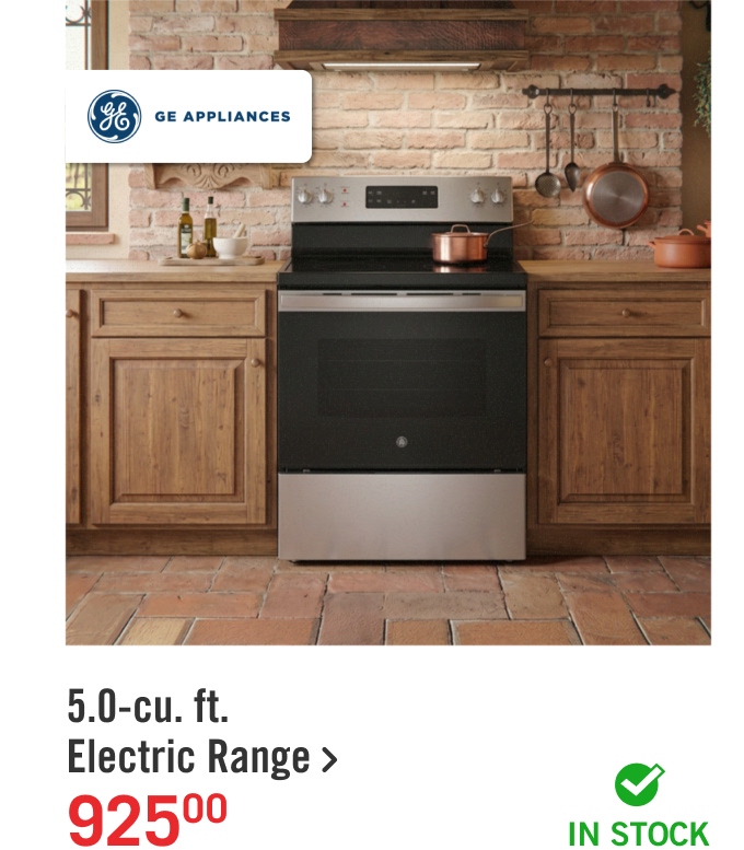 5.0-cu. ft. Electric Range.