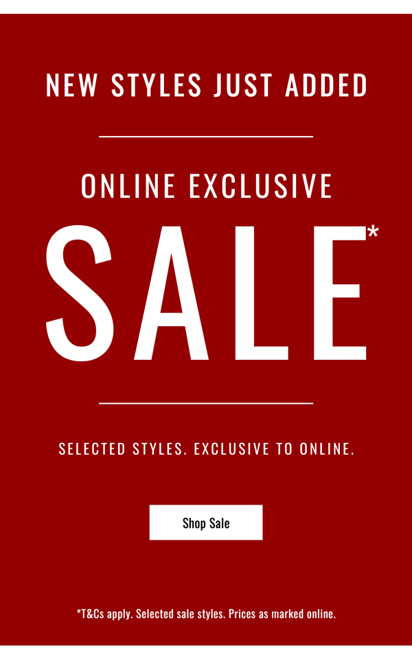 Online Only | SALE*