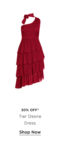Shop Tier Desire Dress in love red for 30% OFF*