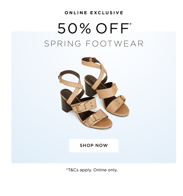 50% off footwear