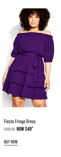 $49 Dresses* 1 Day Only | Fiesta Fringe Dress in acai