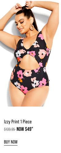 $49 SWIM* 1 Day Only | Izzy Print 1 Piece in black