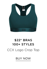 Shop the CCX Logo Crop Top in emerald for $22*