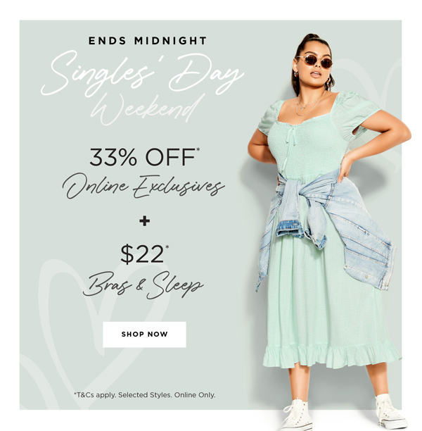 Ends Midnight | 33% Off* Online Exclusives + $22* Bras & Sleep