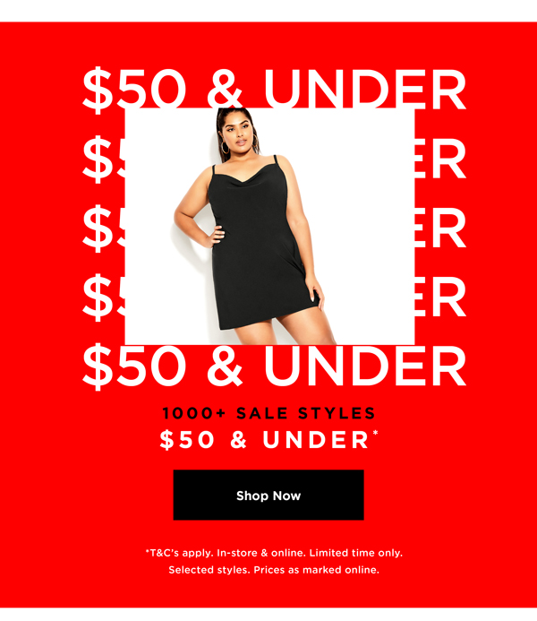 Shop $50 & Under* SALE Styles