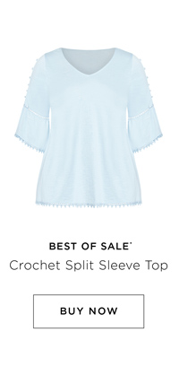 Shop the Crochet Split Sleeve Top