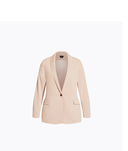 Button Blazer Jacket In Rose | Shop Now