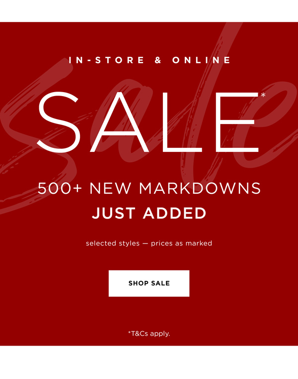 Shop New Markdowns* Just Added to Sale