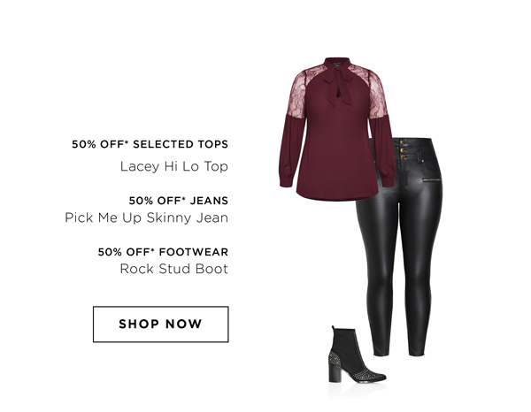 Shop 50% Off* All Jeans & Selected Tops