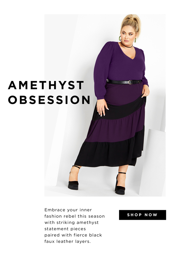 Amethyst Obsession + Up to 50% Off* Selected Coats & Jackets In-Store &  Online - City Chic