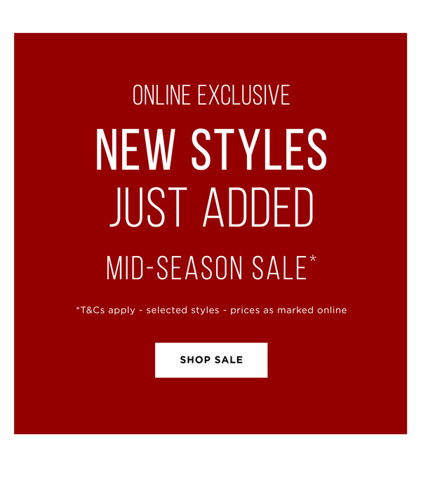 Online Exclusive | Shop SALE*