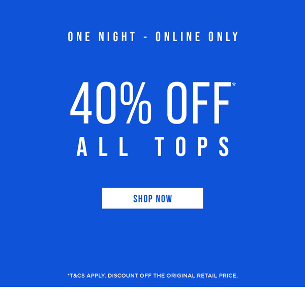 Shop 40 % Off* Tops Fashion Frenzy