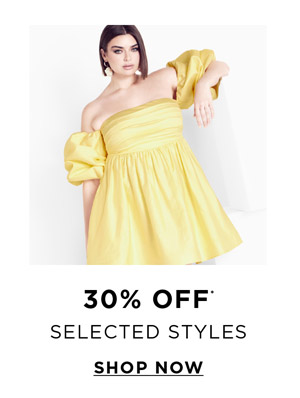 30% off* selected styles