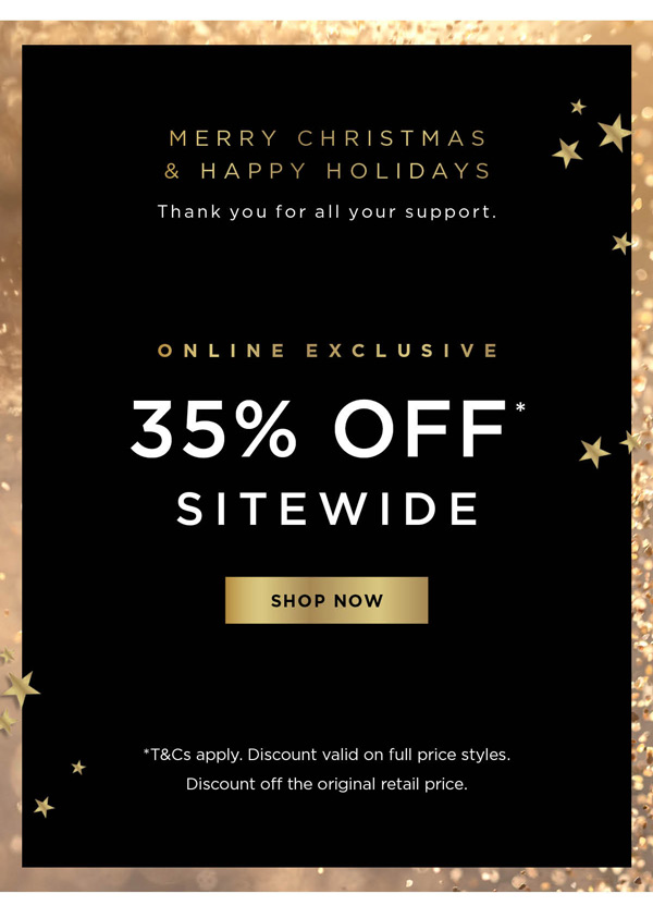 Shop 35% Off* sitewide