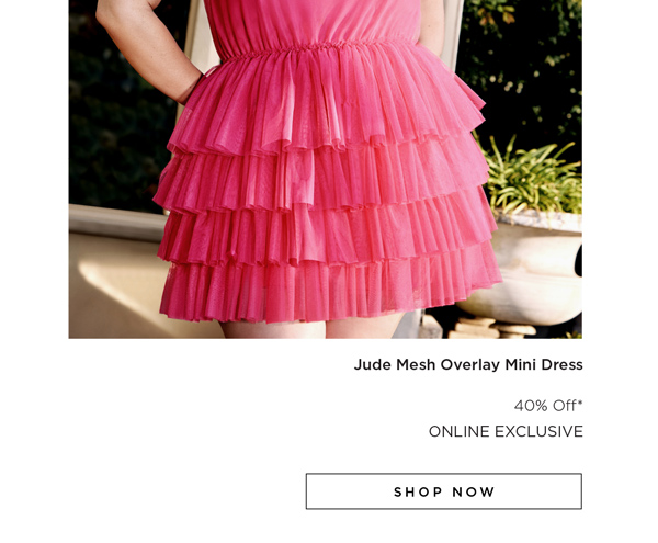 Jude Mesh Overlay Mini Dress