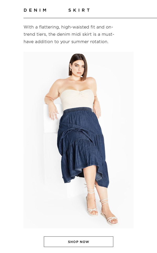 Denim Tier Skirt