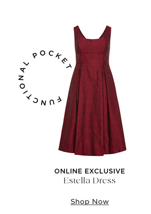 Shop Estella Square Neck Midi Dress