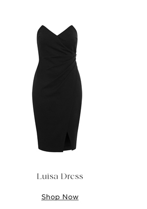 Shop Luisa Strapless V Midi Dress