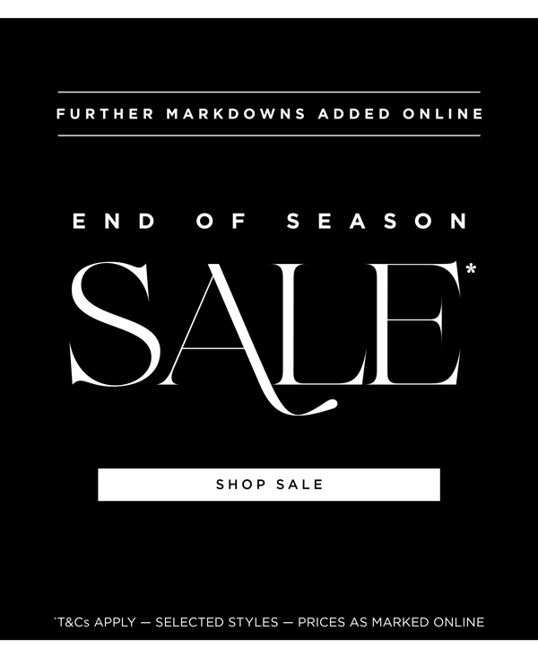 Shop Further Sale Markdowns* Online