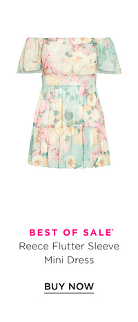 Shop the Reece Flutter Sleeve Mini Dress
